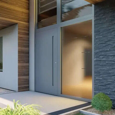 Aluminium-Eingangstür mit Glasfront
