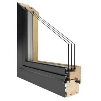 Duoline Holz-Alu-Fenster im Profil von Drutex erhältlich bei M&M Bau Consulting